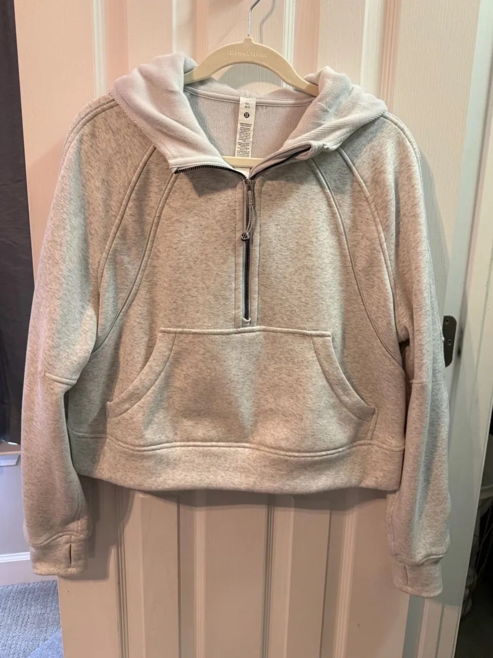 Lululemon Oversized Fleece Scuba Hoodie Half-Zip with Silver Detailing!
